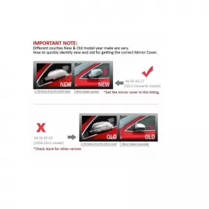 Mirror Covers suitable for Audi A6 4G C7 11-14 RS6 Look Aluminum 2 Pieces-image-6301140