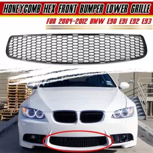 Front Central Mesh suitable for BMW 3 E90 / E91 04-08 / E92 / E93 06-09 Equipped With Aftermarket M3 Bumper 1 Piece-image-6301171