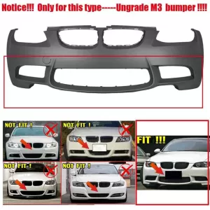 Front Central Mesh suitable for BMW 3 E90 / E91 04-08 / E92 / E93 06-09 Equipped With Aftermarket M3 Bumper 1 Piece-image-6301173