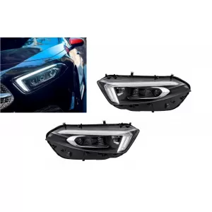Full LED Headlights suitable for Mercedes A-Class W177 V177 (2018-2022) Conversion from Halogen to LED