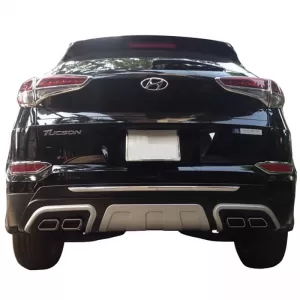 Skid Plates Bumper Body kit suitable for Front and Rear Bumper suitable for Hyundai Tucson 2015-2019 2 Pieces-image-6301331