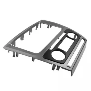 Double DIN (2DIN) Blendeplatte geeignet für Skoda Octavia 1Z 09-13 mit automatischer Klimaanlage Schwarz Silber 1 Stk.-image-6301352