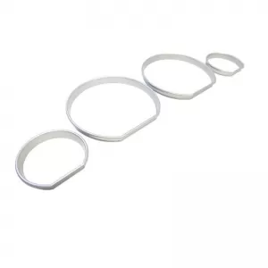 Dashboard Tacho Rings suitable for BMW 3 E46 98-05 Silver Mat-image-6301649