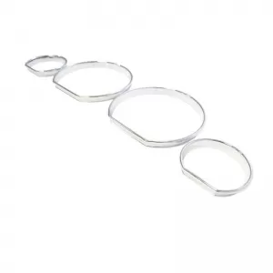 Dashboard Tacho Rings suitable for BMW 3 E46 98-05 Chrome-image-6301683