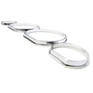 Dashboard Tacho Rings suitable for BMW 3 E46 98-05 Chrome-image-6301684