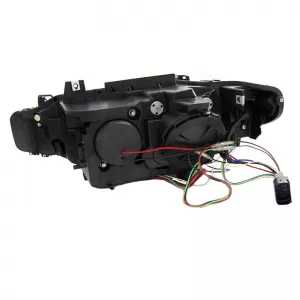 Headlights Set Suitable for BMW 3 F30 / F31 11-15 3D Angel Eyes Black H7/H7 With Motor Sonar-image-6301837