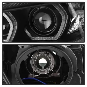 Headlights Set Suitable for BMW 3 F30 / F31 11-15 3D Angel Eyes Black H7/H7 With Motor Sonar-image-6301840