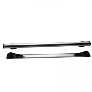 Roof Bars ''AERO'' Aerodynamic Aluminum With Locks 123cm Railing System 2 Pieces-image-6301907