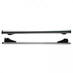 Roof Bars ''AERO'' Aerodynamic Aluminum With Locks 123cm Railing System 2 Pieces-image-6301908