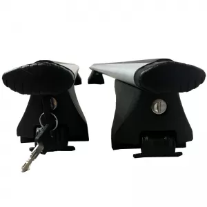 Roof Bars ''AERO'' Aerodynamic Aluminum With Locks 123cm Railing System 2 Pieces-image-6301909