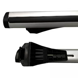 Roof Bars ''AERO'' Aerodynamic Aluminum With Locks 123cm Railing System 2 Pieces-image-6301910
