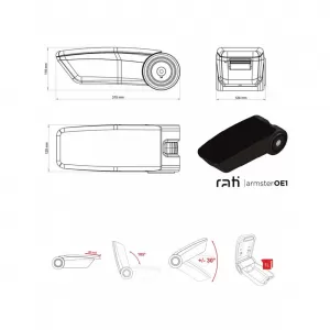 Armrest Armster OE1 suitable for Hyundai I20 2020+ without original elbowrest, black color-image-6301936