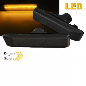Indicatori laterali de aripă potriviți pentru BMW 3 E36 96-99 / X5 E53 99-03 LED dinamic fumuriu 2 buc