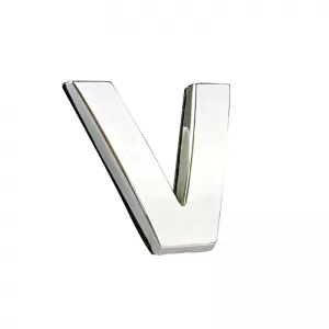 Autocolant Cromat Litera 3D ''V'' 2.7cm x 2.5cm 1 Bucată