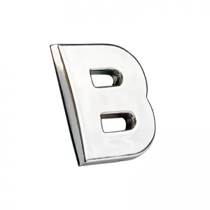 Autocolant Cromat Litera 3D ''B'' 2.7cm x 2.5cm 1 Bucată