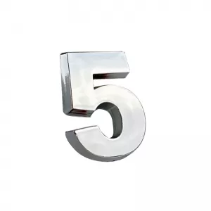 Autocolant Cromat Litera 3D ''5'' 2.7cm x 2.5cm 1 Bucată