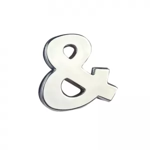 Autocolant Cromat Litera 3D ''&'' 2.7cm x 2.5cm 1 Bucată