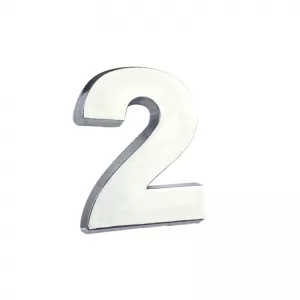Autocolant Cromat Litera 3D ''2'' 2.7cm x 2.5cm 1 Bucată