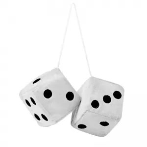 Zaruri Pufoase ''Dimensiune Jumbo'' Alb 9x9cm 2 Buc