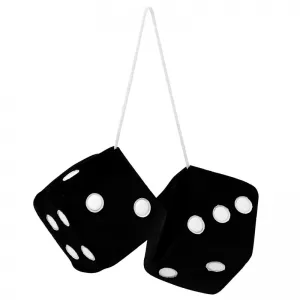Zaruri Pufoase ''Mărime Jumbo'' Negre 9x9cm 2 Buc