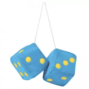 Zaruri Pufoase ''Dimensiune Jumbo'' Albastre 9x9cm 2 Buc.