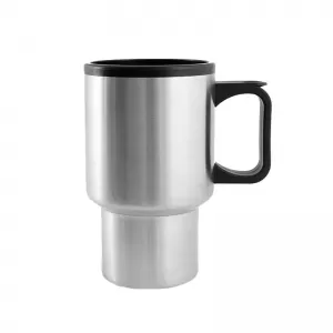 Vacuum Travel Mug suitable for Coffee / Tea Chrome 414ml-image-6302348