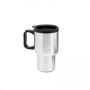Vacuum Travel Mug suitable for Coffee / Tea Chrome 414ml-image-6302349