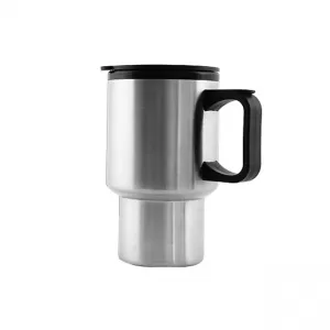 Vacuum Travel Mug suitable for Coffee / Tea Chrome 414ml-image-6302352