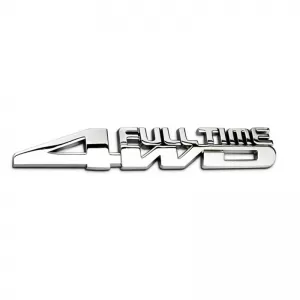 Autocolant Crom 3D ''4WD'' 15.4cm x 2.7cm 1 Bucată