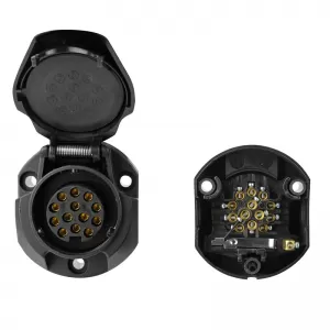 Socket suitable for the power supply of trailer 12 Volt 13 Pin EAL 10005