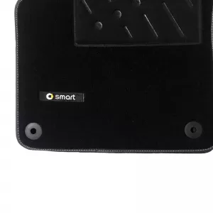 Car Carpets suitable for Smart W453 2014+ With One Emblem Black 2 Pieces-image-6302614