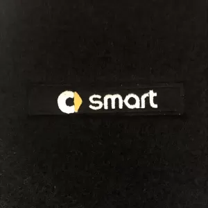 Car Carpets suitable for Smart W453 2014+ With One Emblem Black 2 Pieces-image-6302617
