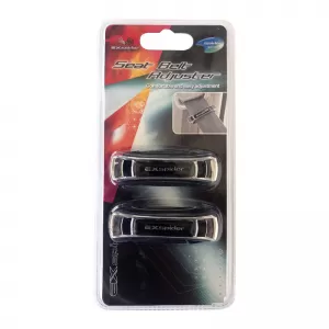 Seat Belt Stopper Black / Chrome Exspider EX001 2 Pcs-image-6303089