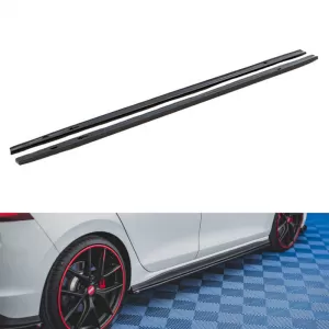 image-22-Side Skirts suitable for VW Golf VIII (8) 20+ Add on GTI & R Skirt Glossy Black From Abs Plastic Maxton Design 2 pc