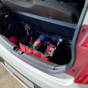 Car Organizer Bag Foldable With Zip Looney Tunes Sylvester & Tweety 30x39x24cm Red Color-image-6303384