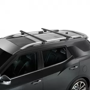 Roof Bars Aluminum Aerodynamic CRUZ 925-791 Airo Dark R-108cm Railing System Black 2 Pieces-image-6303426