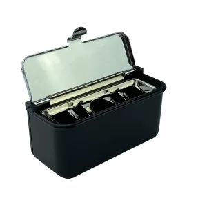 Ashtray Black / Chrome 9 x 4 x 4cm-image-6303580