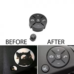 Steering Wheel Switch Control Buttons Covers suitable for Mercedes-Benz C-Class W204 / E-Class W212 / GLK X204 / Right 2 Pcs-image-6303630