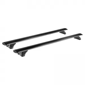 Roof Bars Aluminum Aerodynamic CRUZ 925-711 Airo FIX Dark 108cm Black 2 Pieces-image-6303708