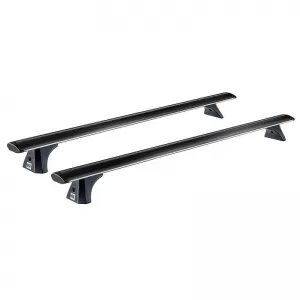 Roof Bars Aluminum Aerodynamic CRUZ 925-775 Airo Dark T-128cm Black 2 Pieces-image-6303762