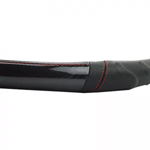 Steering Wheel Cover PU Speed Black / Carbon With Red Stitching Medium 38cm-image-6303884