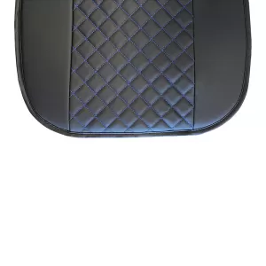 Seat Front Cushions PU Elegance Black With Blue Seam 2 Pieces-image-6303904