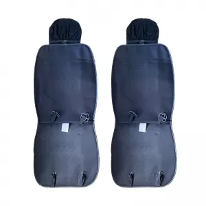 Seat Front Cushions PU Elegance Black With Blue Seam 2 Pieces-image-6303905