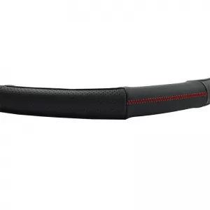 Steering Wheel Cover PU Serius D Black With Red Stitching Medium 38cm-image-6303912