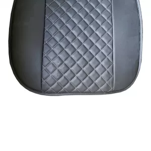 Seat Front Cushions PU Elegance Black With Gray Seam 2 Pieces-image-6304022