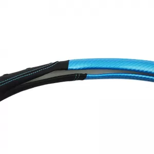 Steering Wheel Cover PU Speed Black / Blue Carbon With Blue Stitching Medium 38cm-image-6304101