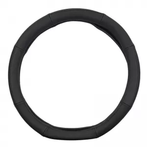 Steering Wheel Cover PU Serius D Black With Black Stitching Medium 38cm-image-6304119