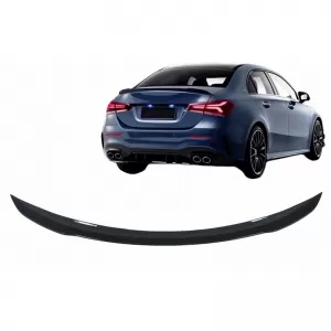 Trunk Spoiler suitable for Mercedes-Benz A-Class V177 18+ 4D Sedan Glossy Black From Abs Plastic-image-6304144