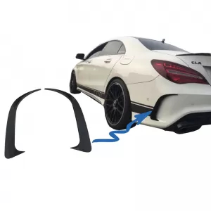 Rear Bumper Side Flaps suitable for Mercedes-Benz CLA W117 13-17 Coupe with A Design Bumper Glossy Black 2 Pieces-image-6304150