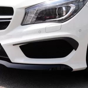 Front Bumper Side Flaps suitable for Mercedes-Benz CLA W117 13-17 With A Design Bumper Glossy Black 2 Pieces-image-6304155